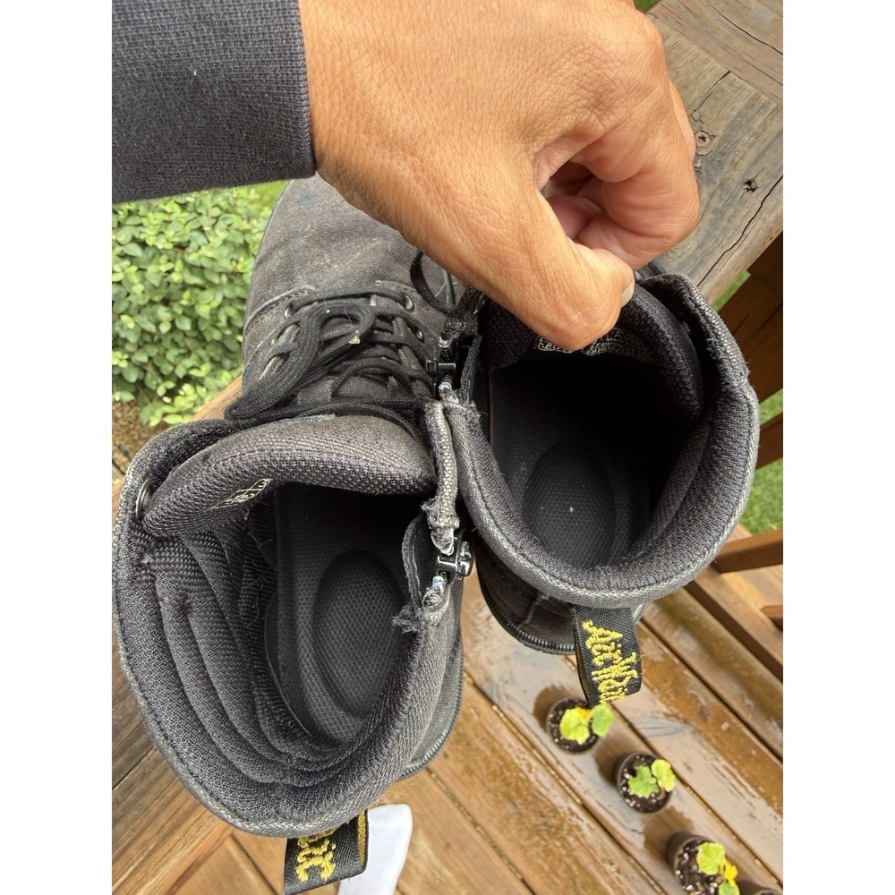Dr Martens Rozarya II Boots Womens 7 Black Canvas Lightweight Casual Side Zip Up - Picture 6 of 7
